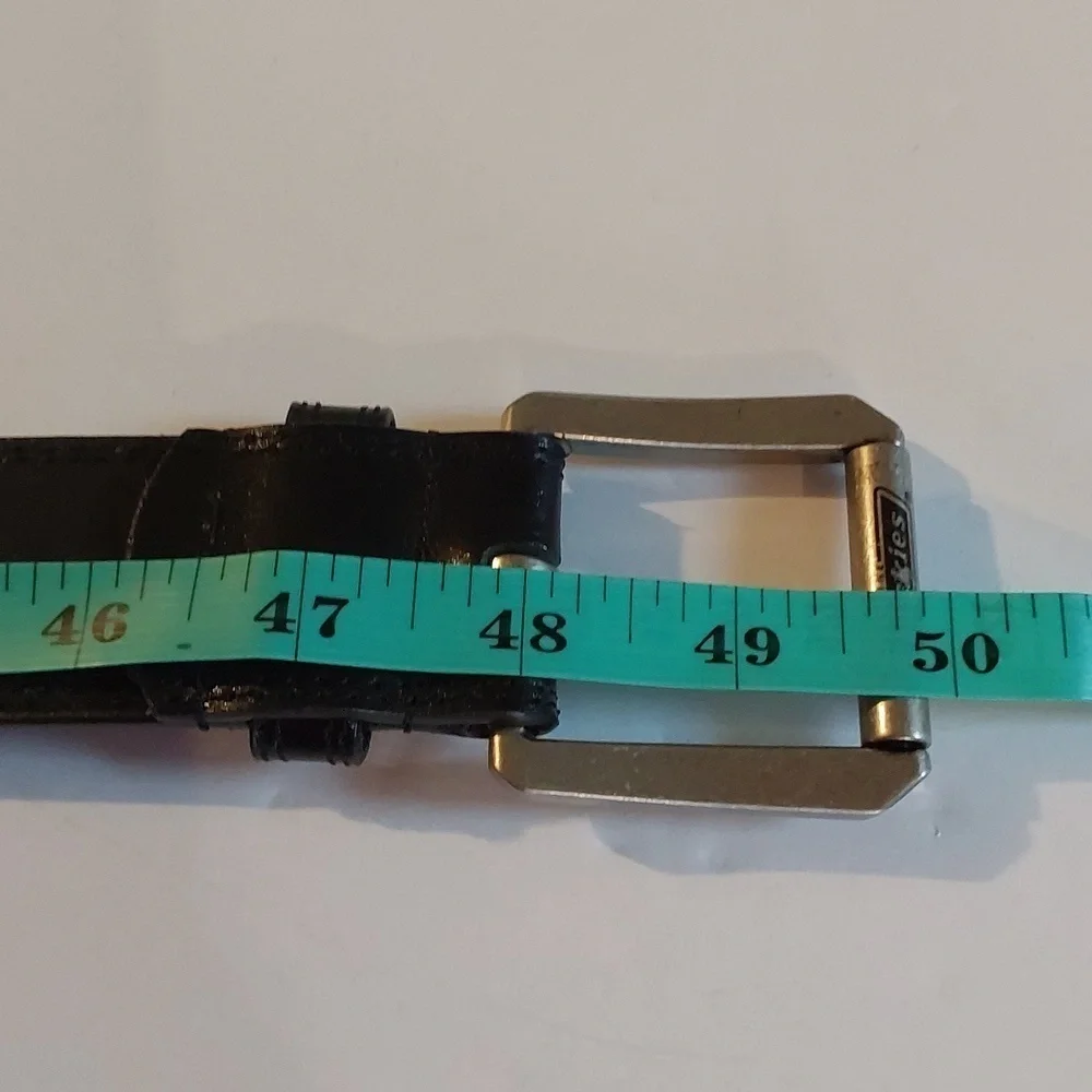Dickies Mens Black Genuine Leather Stainless Buckle BIG Man's PLUS Belt Sz.44